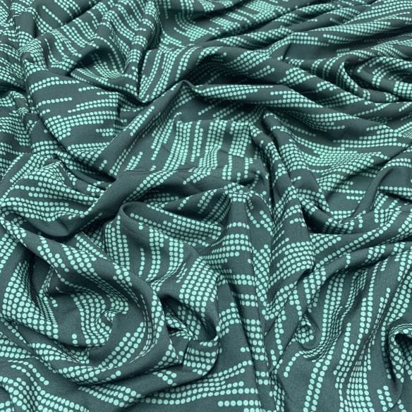 Crepe de Chine Pérolas Verdes • Luema Tecidos Crepe de Chine Pérolas Verdes • Luema Tecidos