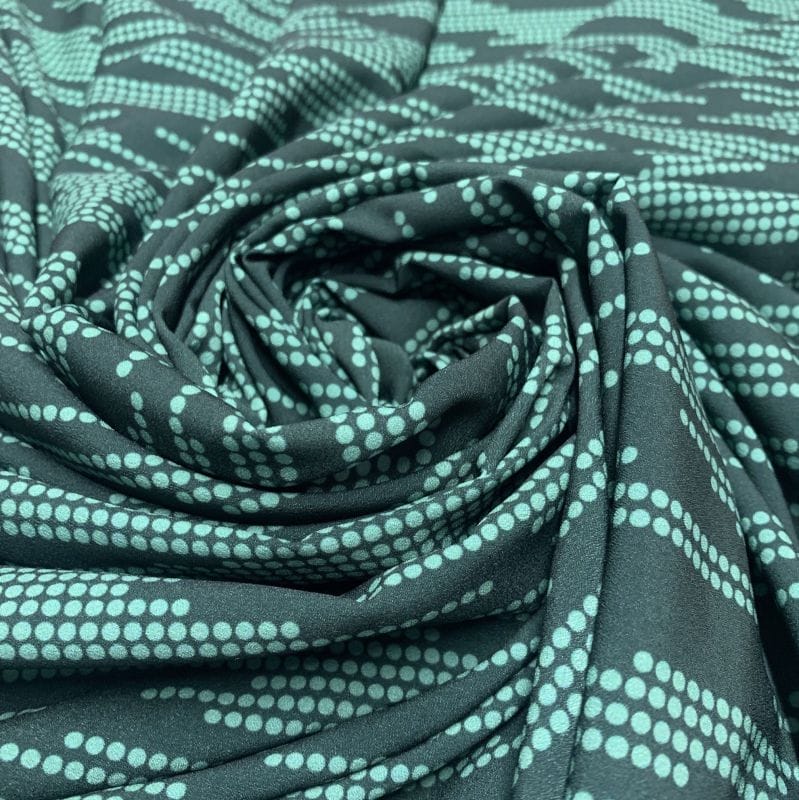 Crepe de Chine Pérolas Verdes • Luema Tecidos Crepe de Chine Pérolas Verdes • Luema Tecidos