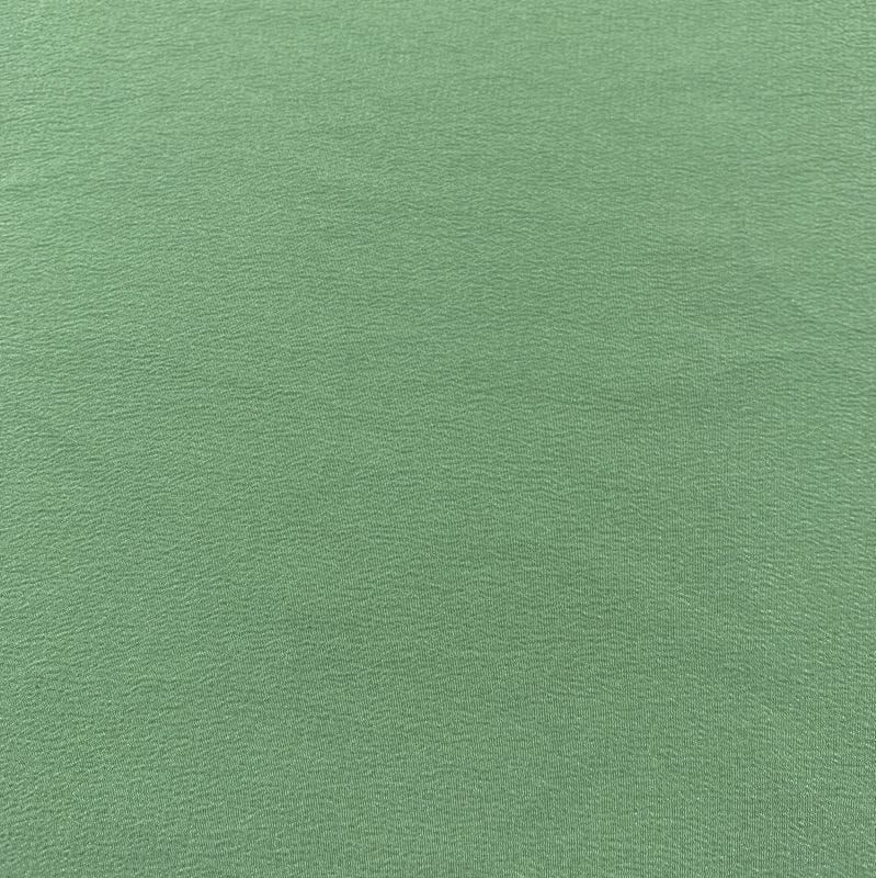 Tecido Crepe de Chine Seda Pura Liso Verde Oliva • Luema Tecidos