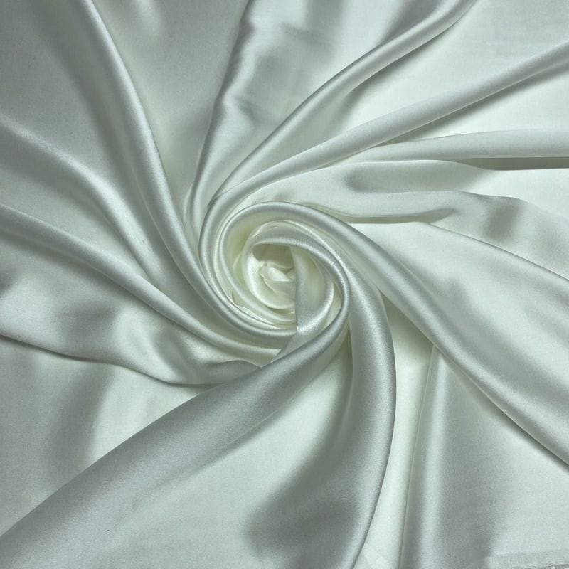 Cetim de Seda Pura Off White 90cm • Luema Tecidos