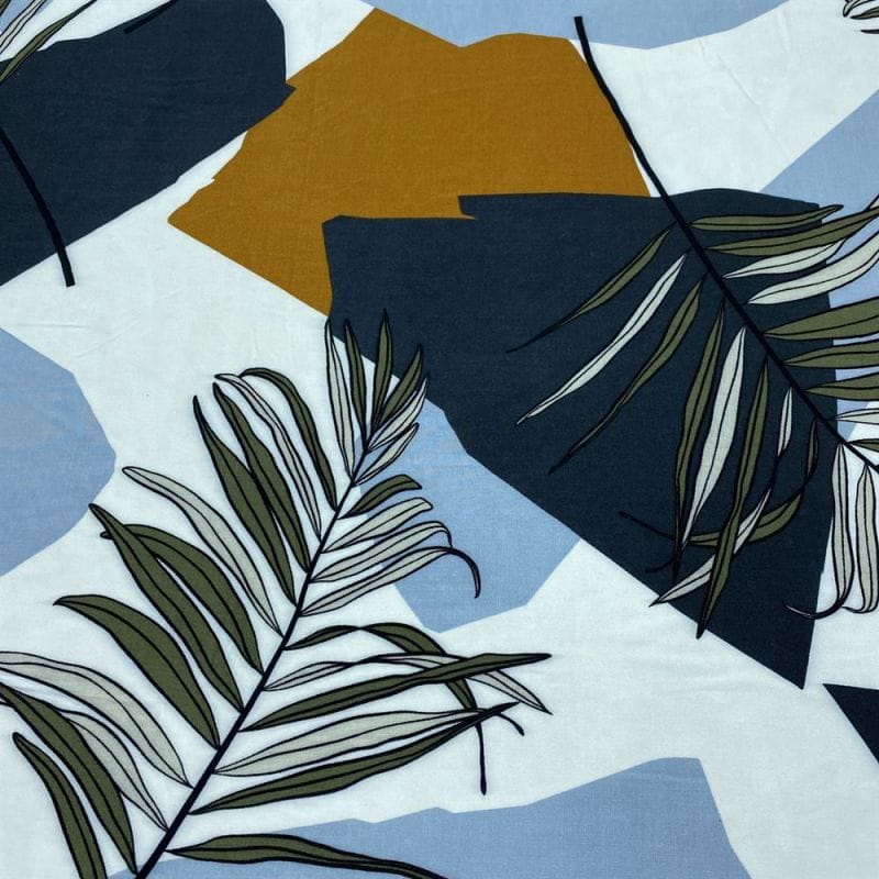Viscose Estampada Folhagens Abstrato • Luema Tecidos