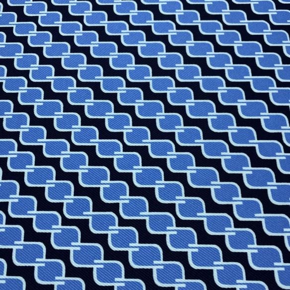 Viscose Estampada Elos Azul • Luema Tecidos Viscose Estampada Elos Azul • Luema Tecidos