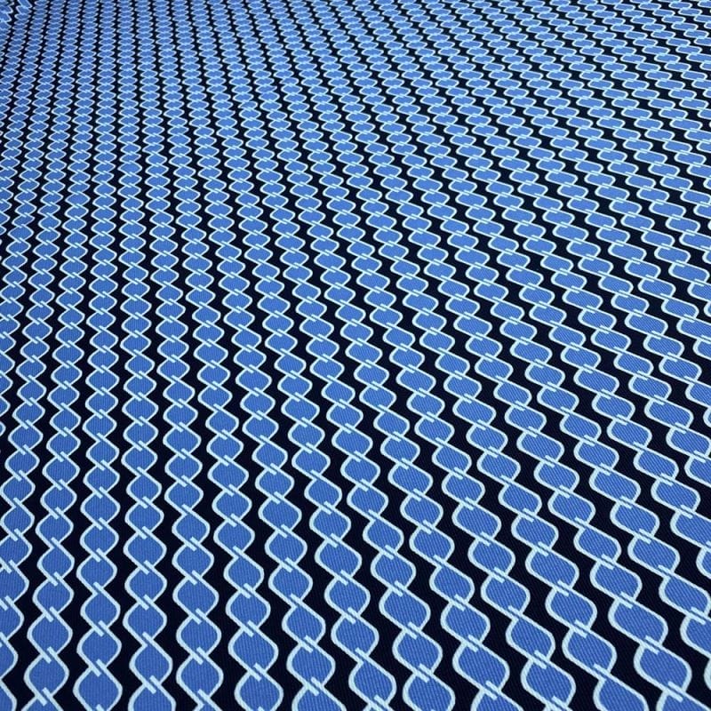 Viscose Estampada Elos Azul • Luema Tecidos Viscose Estampada Elos Azul • Luema Tecidos