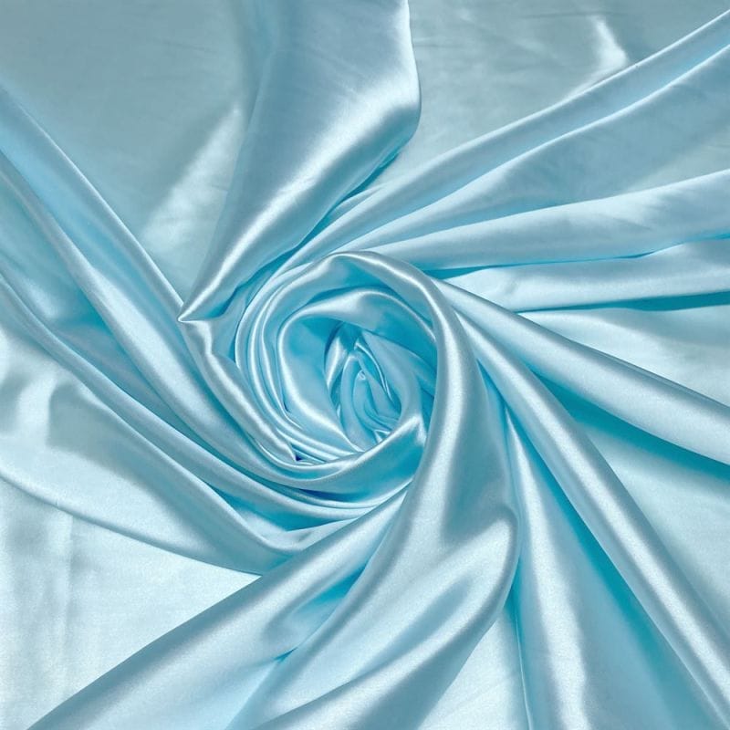 Tecido Cetim Charmeuse Azul Tiffany • Luema Tecidos