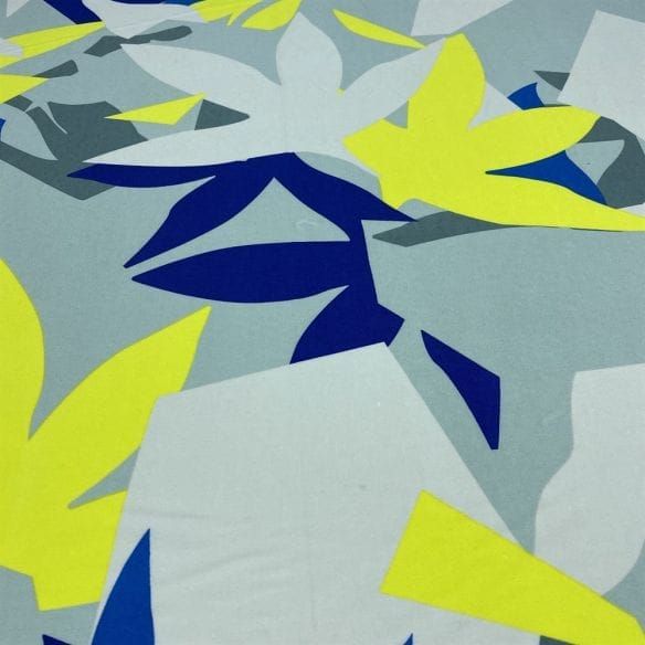 Viscose Estampada Floral Abstrato • Luema Tecidos