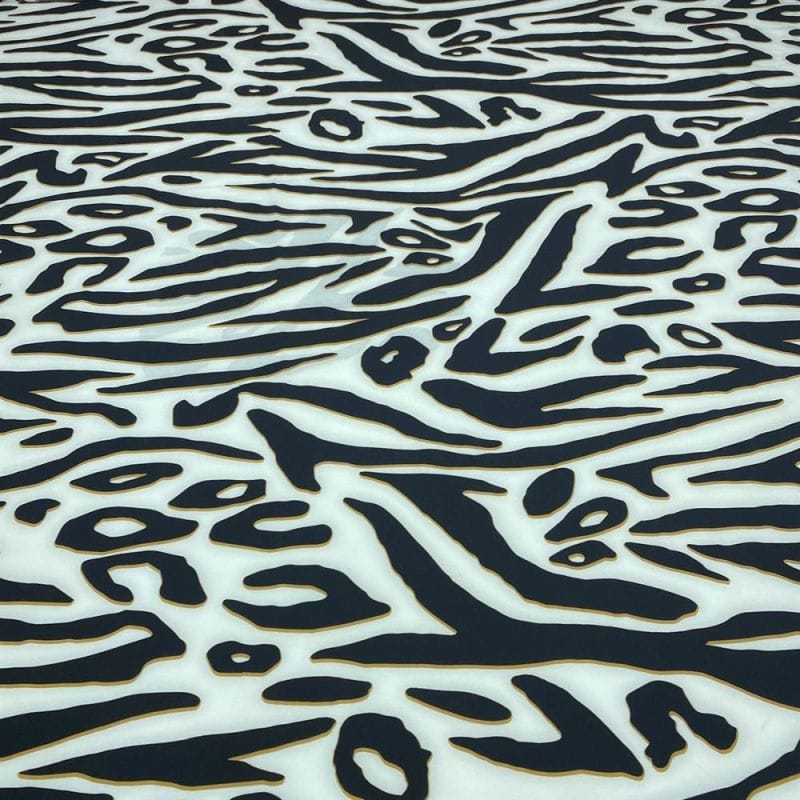 Crepe de Chine Branco Zebra • Luema Tecidos