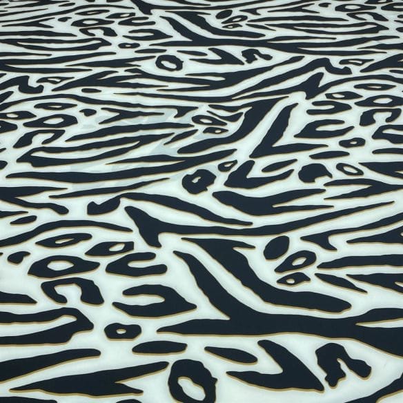 Crepe de Chine Branco Zebra • Luema Tecidos