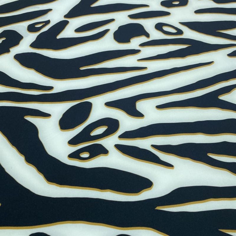 Crepe de Chine Branco Zebra • Luema Tecidos