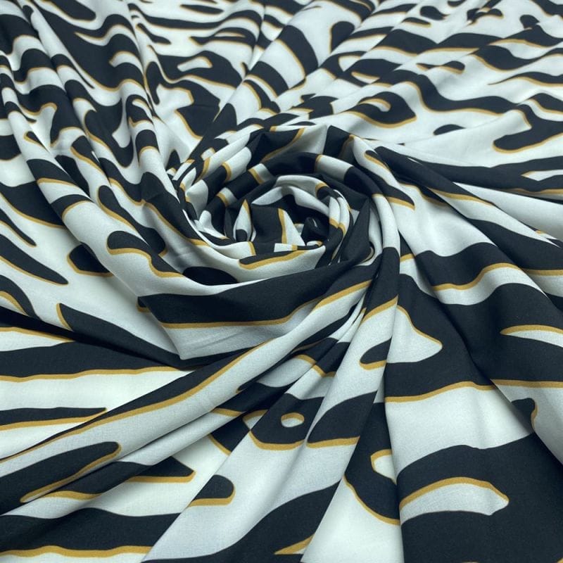 Crepe de Chine Branco Zebra • Luema Tecidos