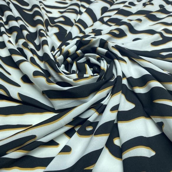 Crepe de Chine Branco Zebra • Luema Tecidos