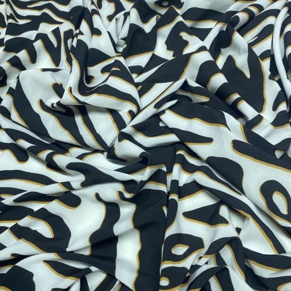 Crepe de Chine Branco Zebra • Luema Tecidos