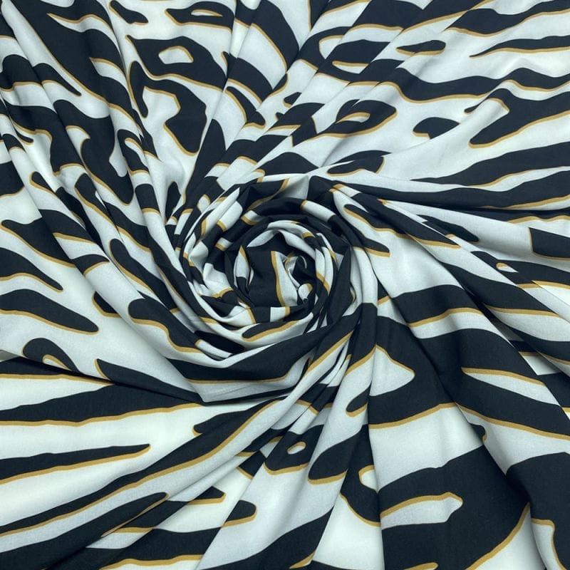Crepe de Chine Branco Zebra • Luema Tecidos