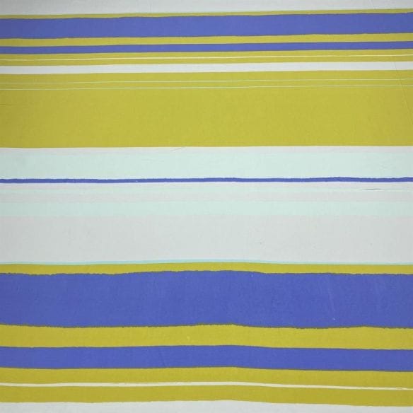 Viscose Listrada Tricolor Branco Amarelo e Azul • Luema Tecidos