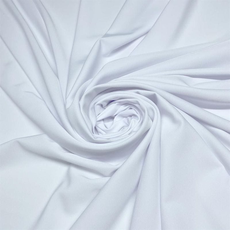 Tecido Two Way liso Branco • Luema Tecidos
