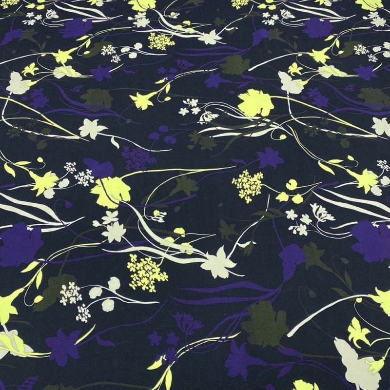 Tecido Crepe de Chine Seda Pura Estampado ANML • Luema Tecidos