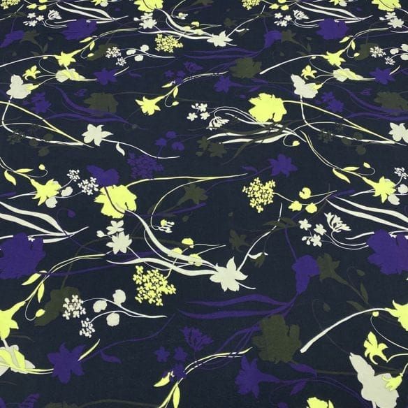 Tecido Crepe de Chine Seda Pura Estampado ANML • Luema Tecidos