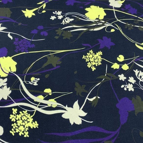 Tecido Crepe de Chine Seda Pura Estampado ANML • Luema Tecidos