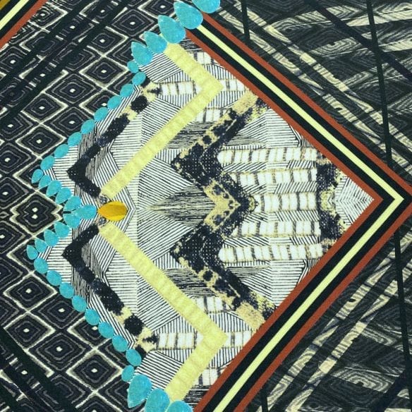 Viscose Estampada Quadros Abstrato • Luema Tecidos