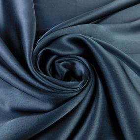 Tecido Cetim de Seda Pura Azul Marinho Tecido Cetim de Seda Pura Azul Marinho • Luema Tecidos
