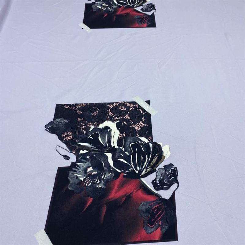 Tecido Crepe de Chine Seda Pura Panô Lavanda • Luema Tecidos