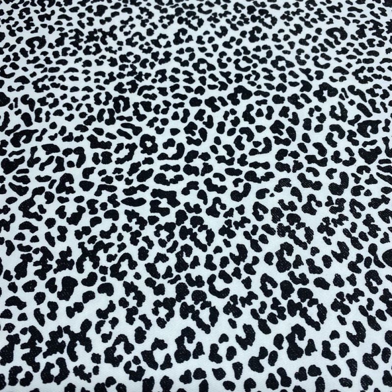 Sarja Estampada Oncinha P&B • Luema Tecidos