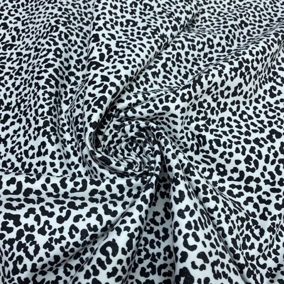 Sarja Estampada Oncinha P&B • Luema Tecidos