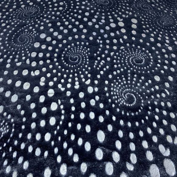 Pele Artificial Preto e Poá • Luema Tecidos