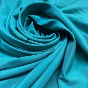 Tecido Crepe de Chine Seda Pura Verde Turquesa Tecido Crepe de Chine Seda Pura Verde Turquesa • Luema Tecidos 2