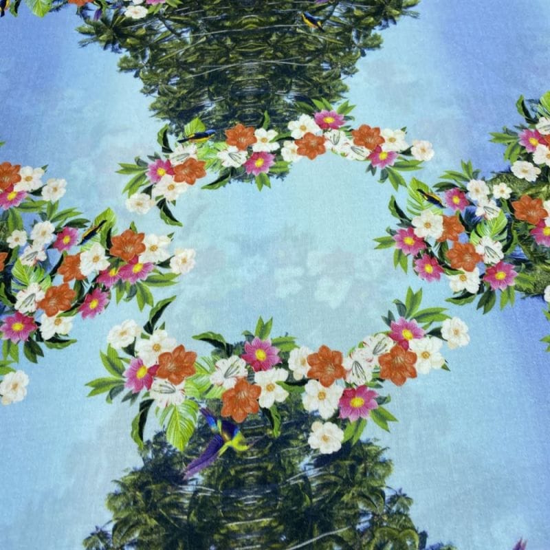 Viscose Estampada Fractal Floral • Luema Tecidos Viscose Estampada Fractal Floral • Luema Tecidos