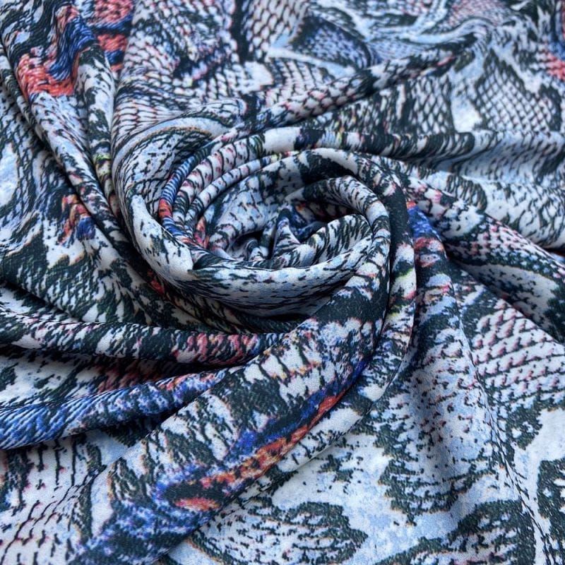 Musseline Estampado Snake Colors • Luema Tecidos