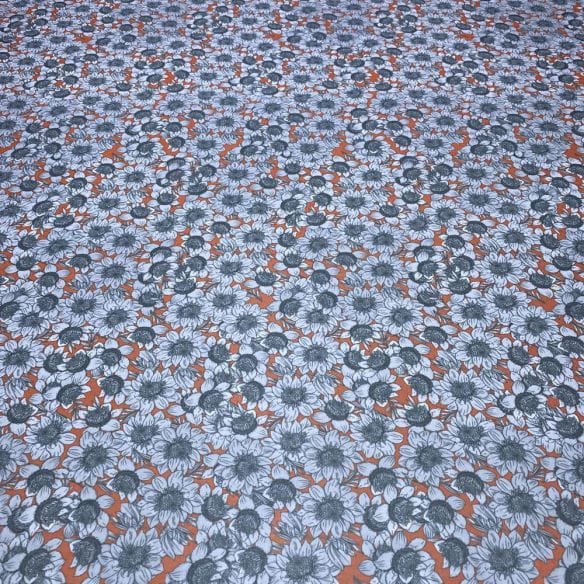 Musseline Estampado Floral Sombai Laranja • Luema Tecidos