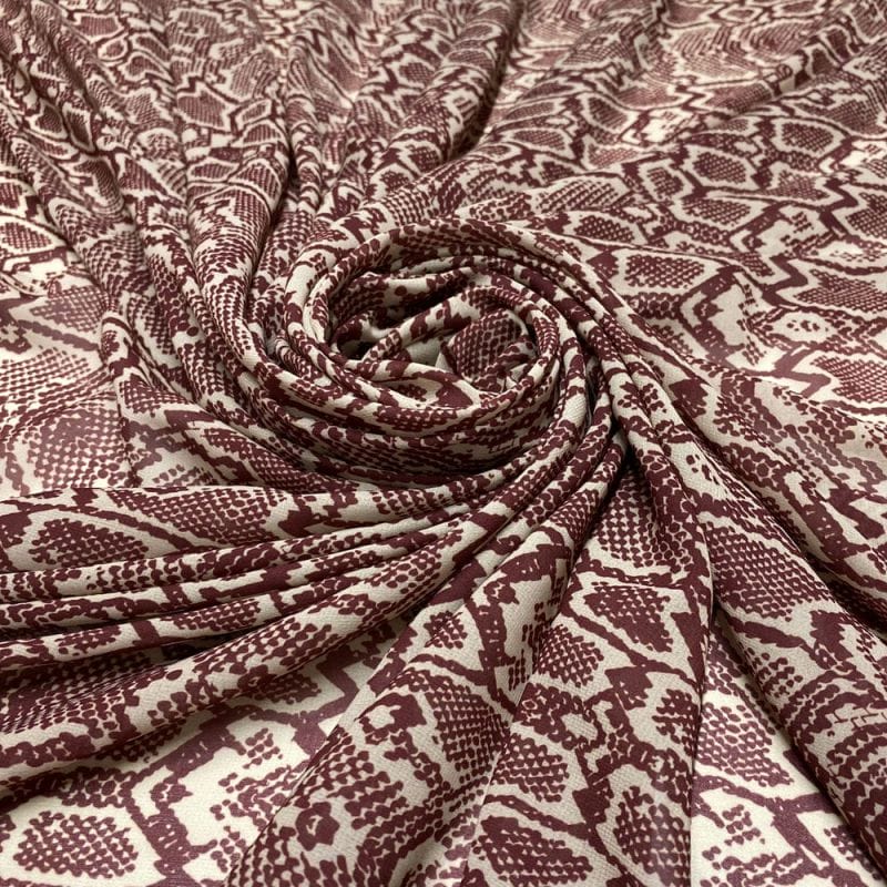 Musseline Estampado Red Snake • Luema Tecidos Musseline Estampado Red Snake • Luema Tecidos