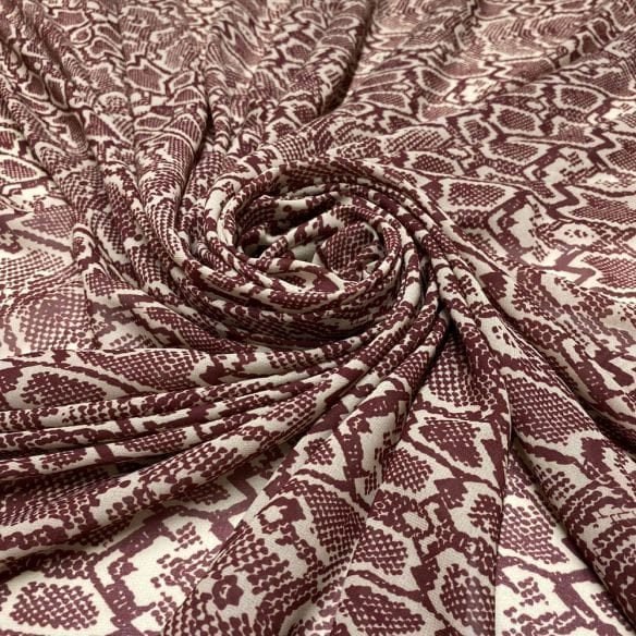 Musseline Estampado Red Snake • Luema Tecidos Musseline Estampado Red Snake • Luema Tecidos