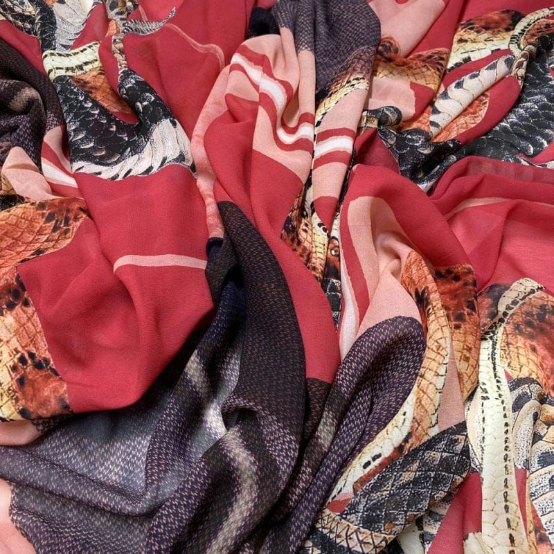 Musseline Estampado King Snake • Luema Tecidos