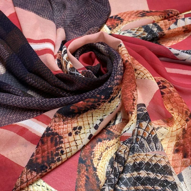 Musseline Estampado King Snake • Luema Tecidos