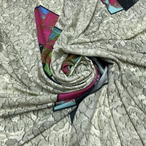Crepe de Chine Quadros ANML Crepe de Chine Quadros ANML • Luema Tecidos