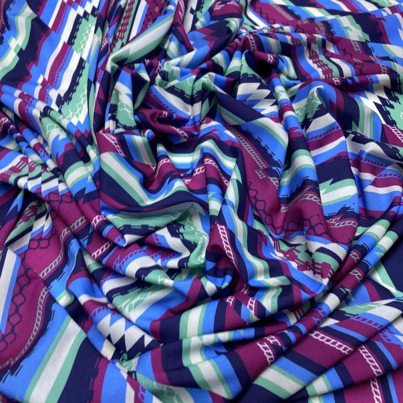 Crepe de Chine Listrado Belize • Luema Tecidos