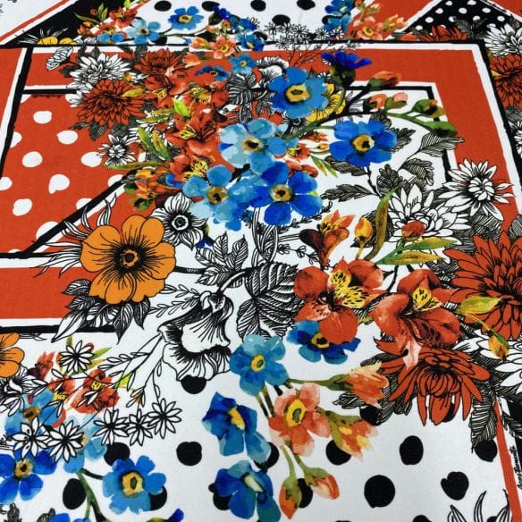 Crepe de Chine Estampado Floral ACT • Luema Tecidos Crepe de Chine Estampado Floral ACT • Luema Tecidos