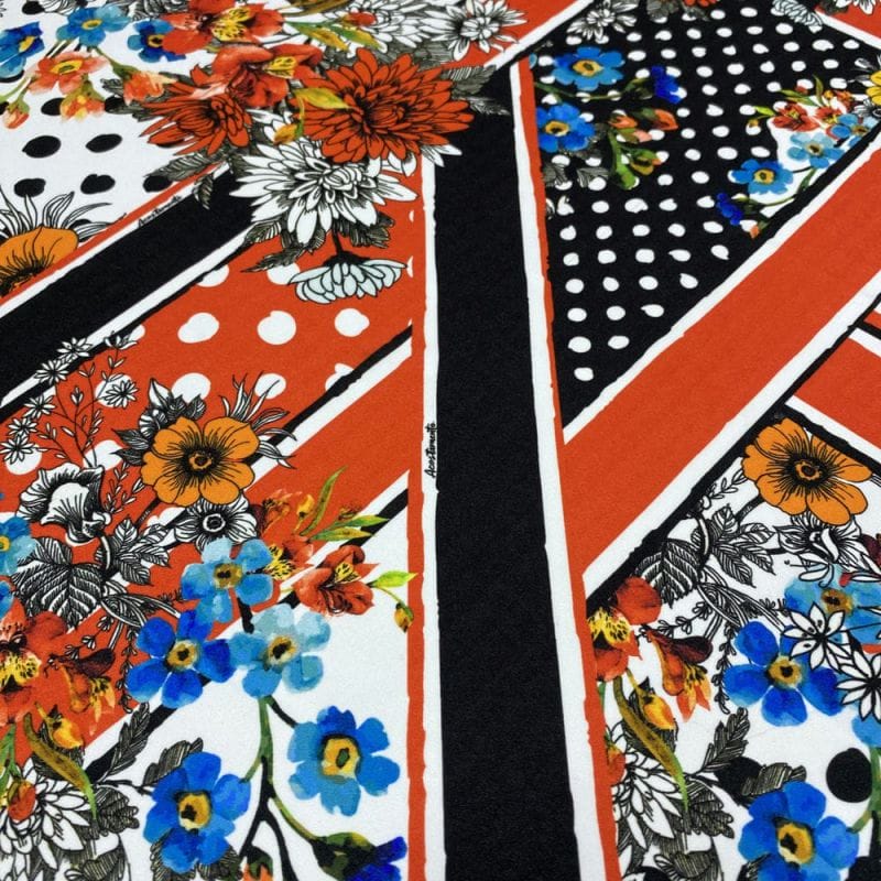 Crepe de Chine Estampado Floral ACT • Luema Tecidos Crepe de Chine Estampado Floral ACT • Luema Tecidos