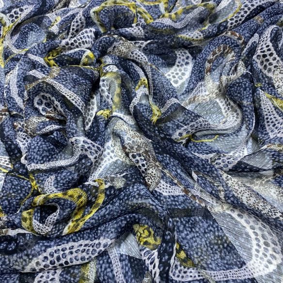 Musseline Estampado Ana Ruga Snakes • Luema Tecidos Musseline Estampado Ana Ruga Snakes • Luema Tecidos