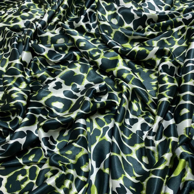 Cetim Toque de Seda Onça Cobre • Luema Tecidos