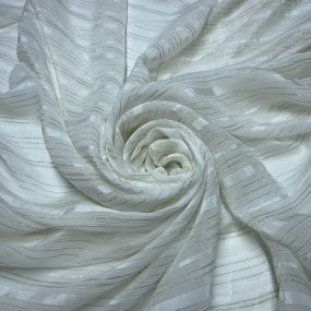 Musseline de Seda Pura Off White Lurex Musseline de Seda Pura Off White Lurex • Luema Tecidos