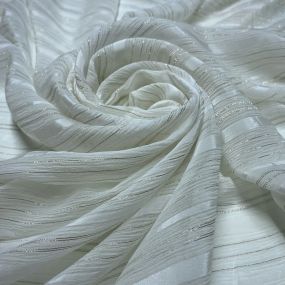 Musseline de Seda Pura Off White Lurex Musseline de Seda Pura Off White Lurex • Luema Tecidos 2