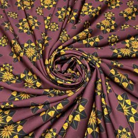 Crepe de Chine Fractal Vinho Crepe de Chine Fractal Vinho • Luema Tecidos