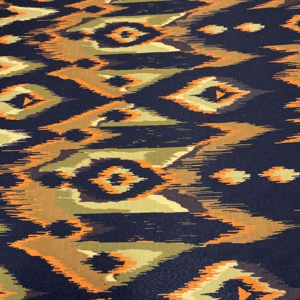 Crepe de Chine Estampado Preto e Marrom • Luema Tecidos