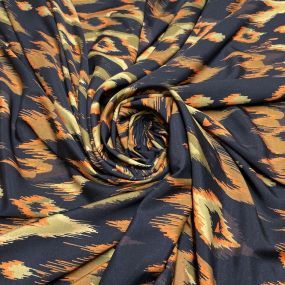 Crepe de Chine Estampado Preto e Marrom Crepe de Chine Estampado Preto e Marrom • Luema Tecidos