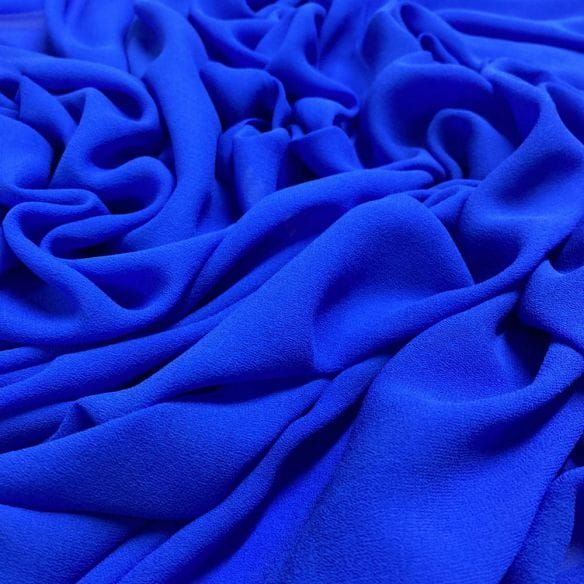 Musseline de Seda Pura Azul Royal • Luema Tecidos