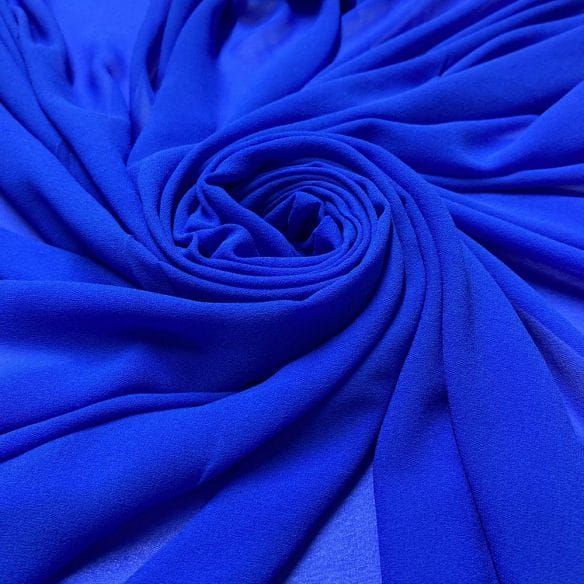 Musseline de Seda Pura Azul Royal • Luema Tecidos