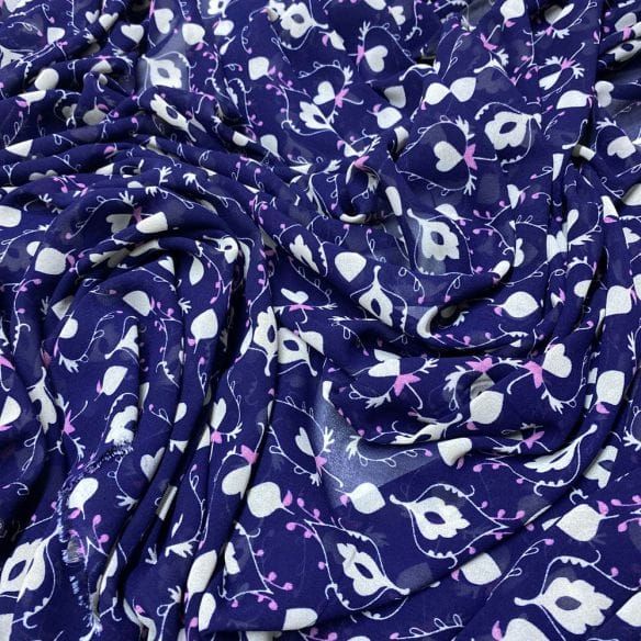 Musseline Estampado ANML Azul • Luema Tecidos