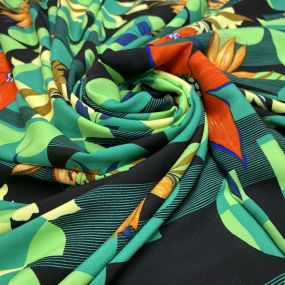 Viscose Geométrico Floral Verde Viscose Geométrico Floral Verde • Luema Tecidos 2